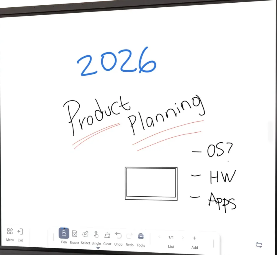 A project plan written on the Veld whiteboard